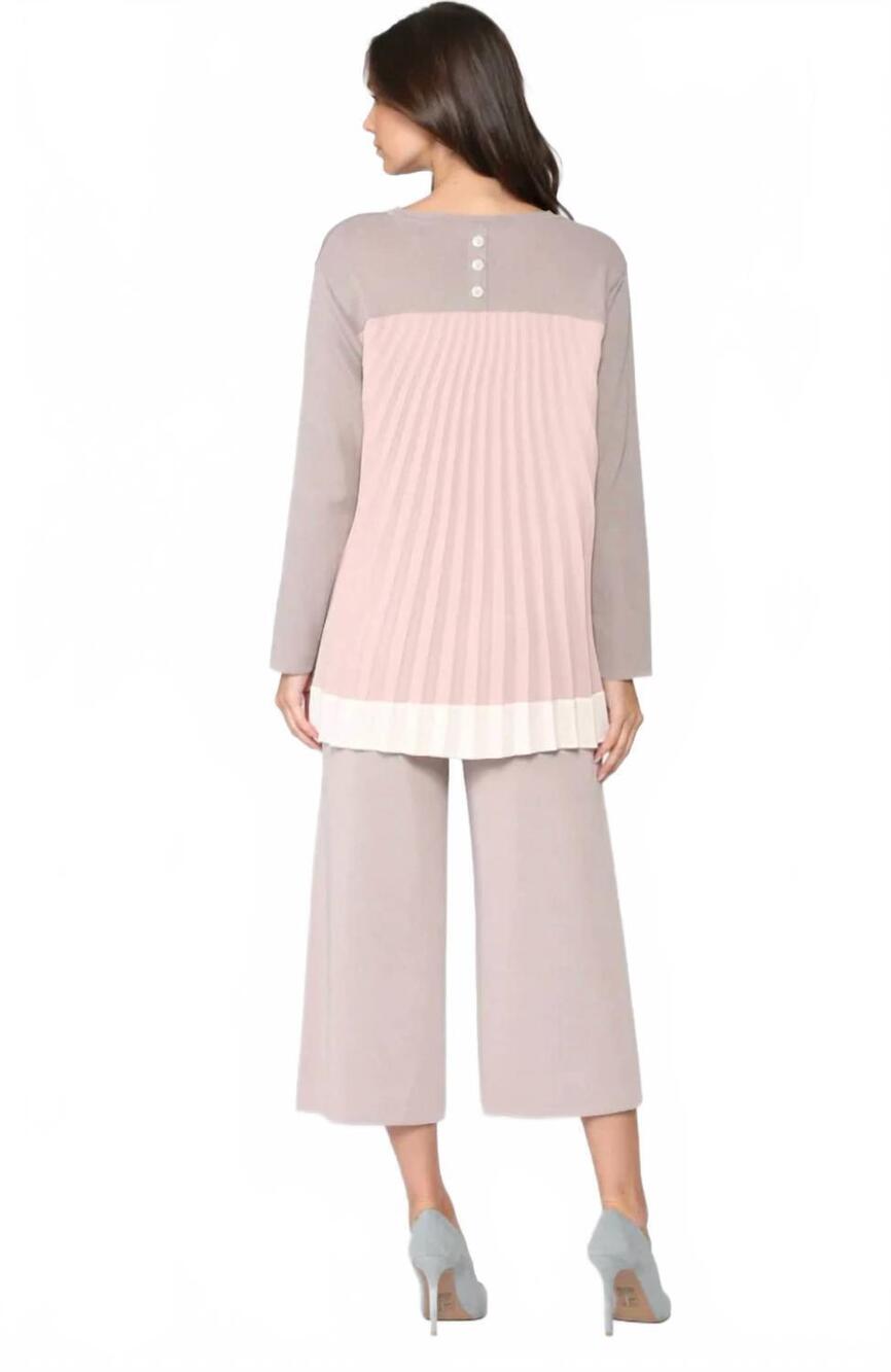 NEW JOH summa ribbed knit sweater in mauve - Picture 2 of 3